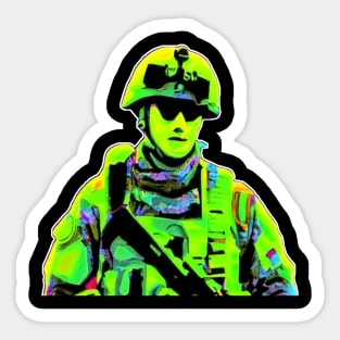 Neon Soldier Sticker